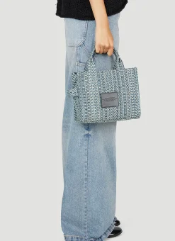 Monogram Washed Denim Mini Tote Bag>Marc Jacobs New