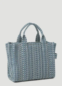Monogram Washed Denim Mini Tote Bag></noscript>Marc Jacobs New