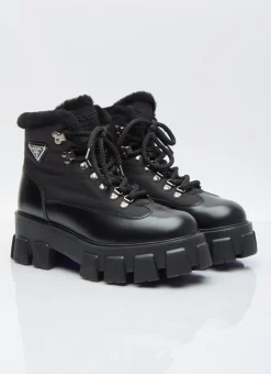 Monolith Leather Boots></noscript>Prada Sale