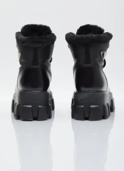 Monolith Leather Boots></noscript>Prada Sale
