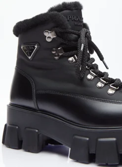 Monolith Leather Boots></noscript>Prada Sale