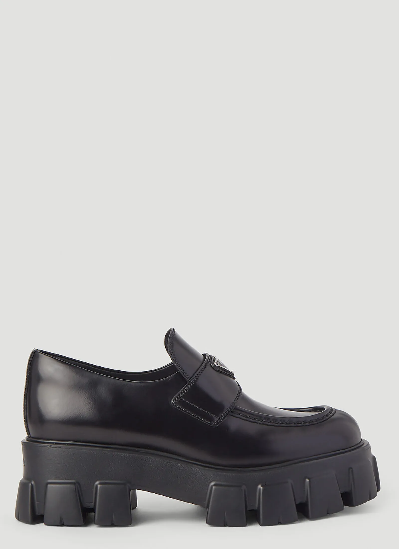 Monolith Platform Leather Loafers>Prada Outlet