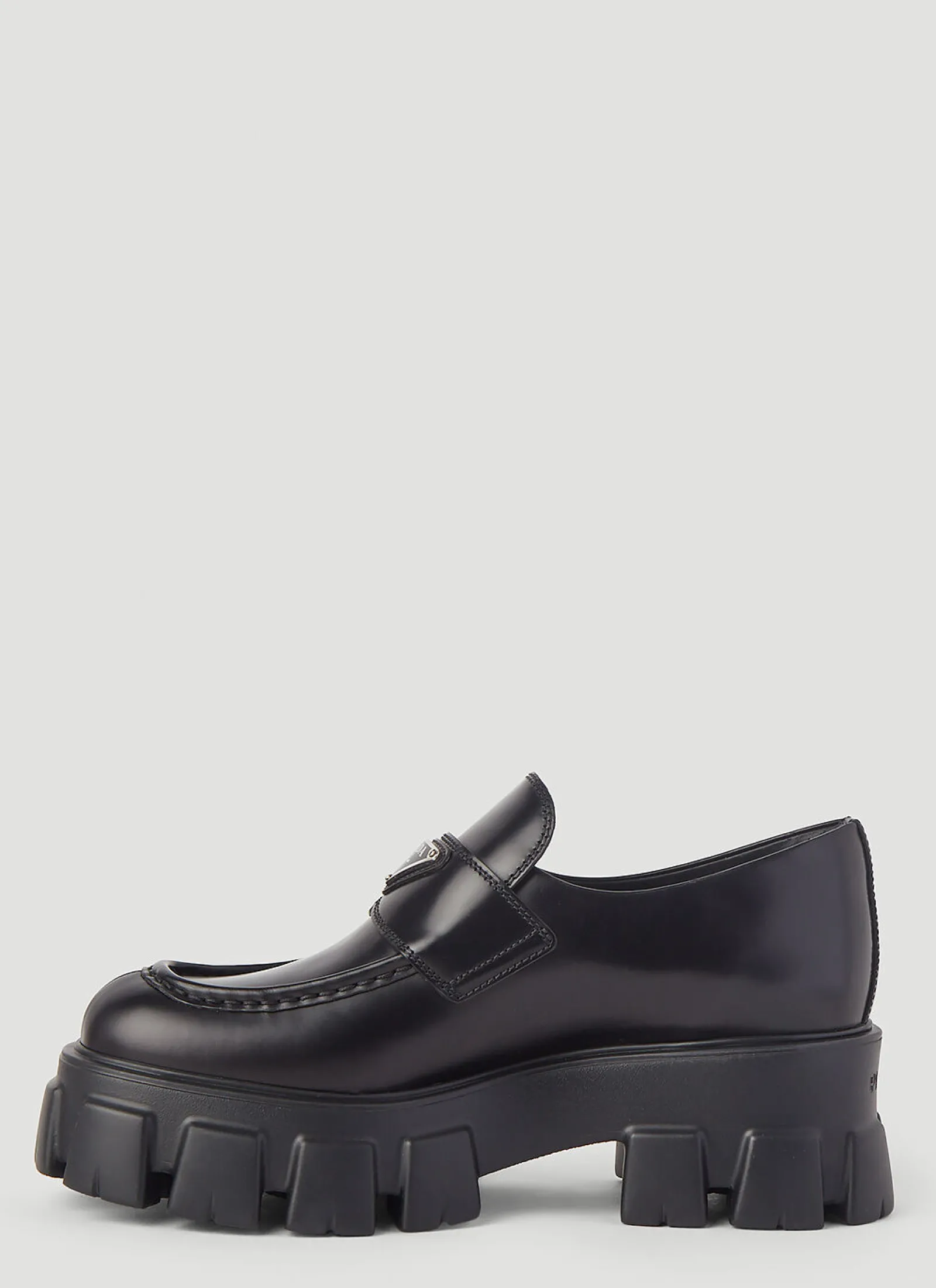 Monolith Platform Leather Loafers>Prada Outlet