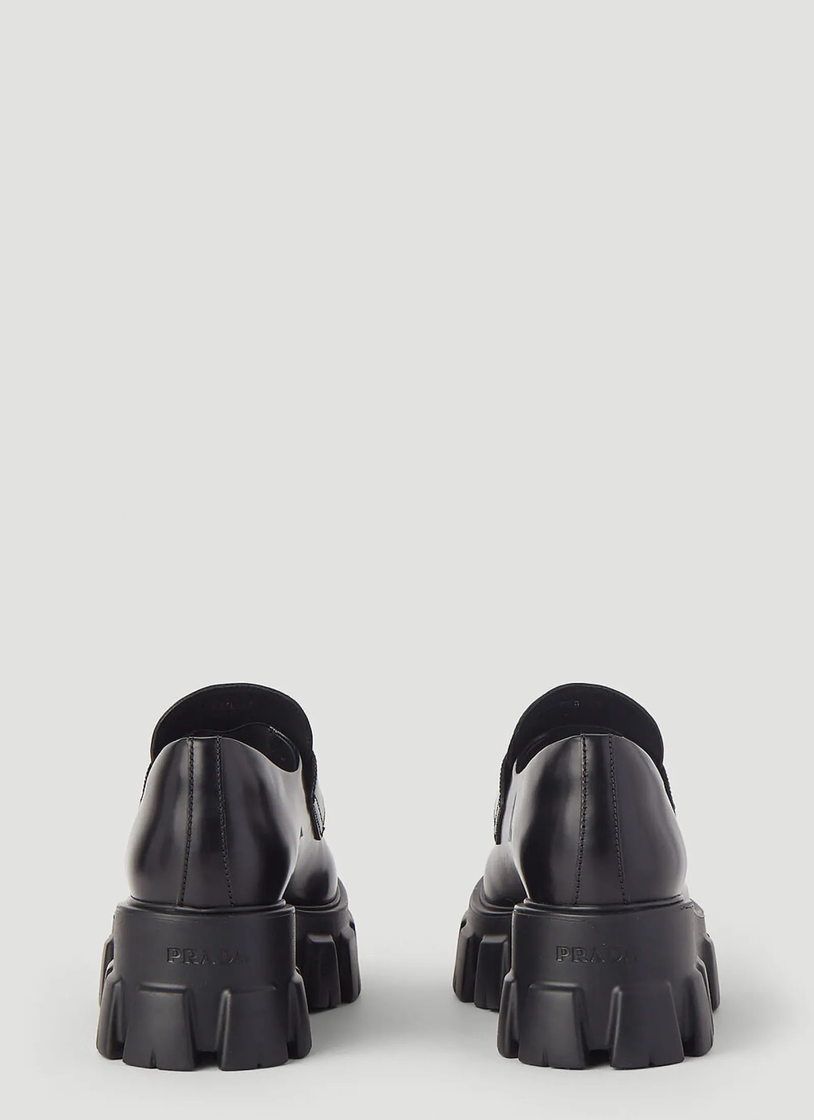Monolith Platform Leather Loafers>Prada Outlet