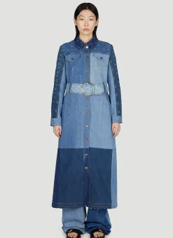 Moon Print Denim Coat>Marine Serre Sale