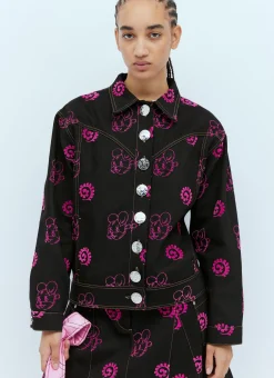 Mouse Flocked Denim Jacket>Chopova Lowena Outlet