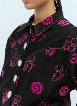 Mouse Flocked Denim Jacket></noscript>Chopova Lowena Outlet