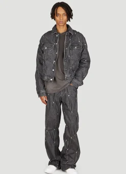 Men Kusikohc Jeans^Multi-Rivet Denim Jeans