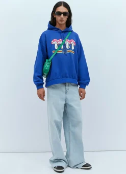 Men Gucci Sweatshirts^Mushroom Logo Hooded Sweatshirt