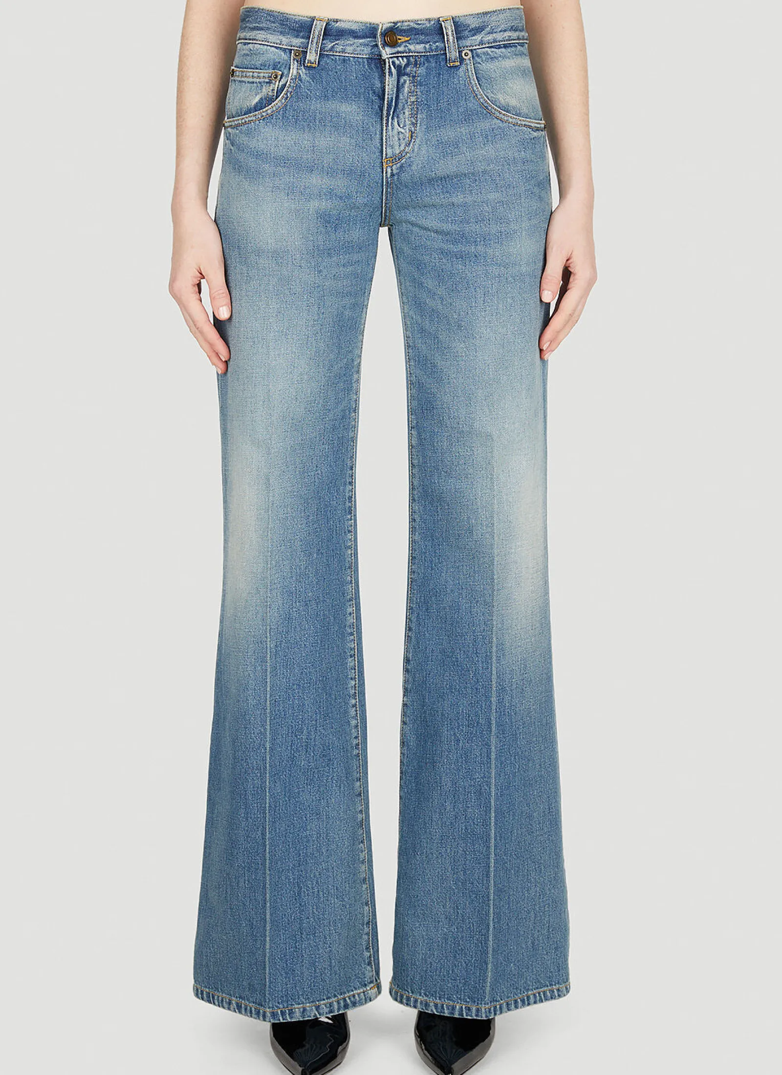 Nicole Wide Leg Jeans>Saint Laurent Online
