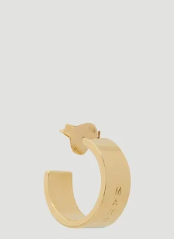 Men MM6 Maison Margiela Jewellery^Numerical Logo Engraving Hoop Earrings