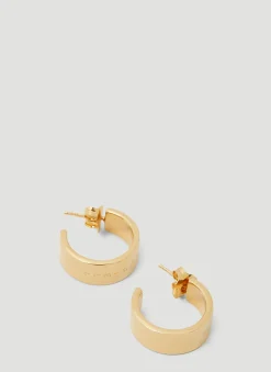 Men MM6 Maison Margiela Jewellery^Numerical Logo Engraving Hoop Earrings