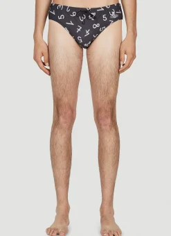Men Vivienne Westwood Swimwear^Numerical Print Swim Briefs