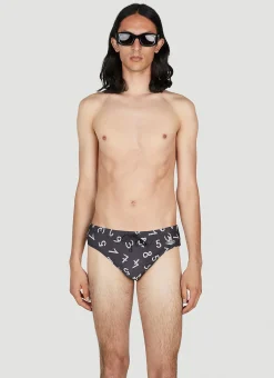 Men Vivienne Westwood Swimwear^Numerical Print Swim Briefs