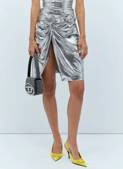 O-Melt Draped Midi Skirt>Diesel New