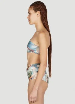 One Shoulder Bikini Set><noscript><img width=