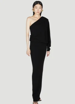 One Shoulder Draped Dress>Saint Laurent Online