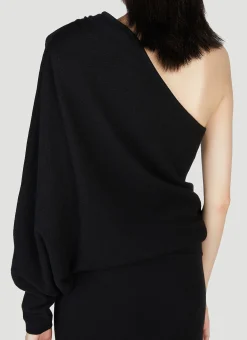 One Shoulder Draped Dress></noscript>Saint Laurent Online