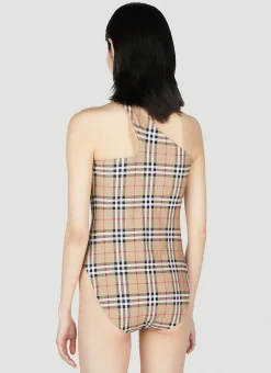 One Shoulder Swimsuit></noscript>Burberry Outlet
