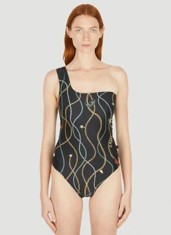 One Shoulder Swimsuit>GANNI Discount