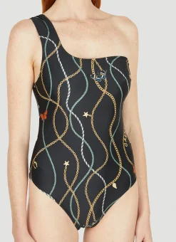 One Shoulder Swimsuit></noscript>GANNI Discount