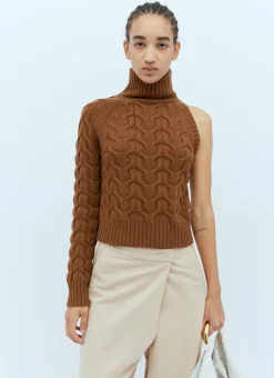 One-Sleeve Cable Knit Sweater>Max Mara Hot