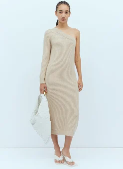 One-Sleeve Rib Maxi Dress>Max Mara Online