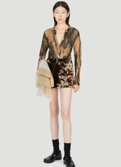 Open-Knit Distressed Print Cardigan>Acne Studios Clearance