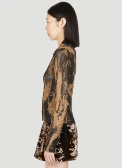 Open-Knit Distressed Print Cardigan></noscript>Acne Studios Clearance