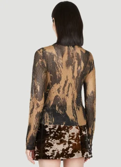 Open-Knit Distressed Print Cardigan></noscript>Acne Studios Clearance