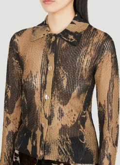 Open-Knit Distressed Print Cardigan></noscript>Acne Studios Clearance