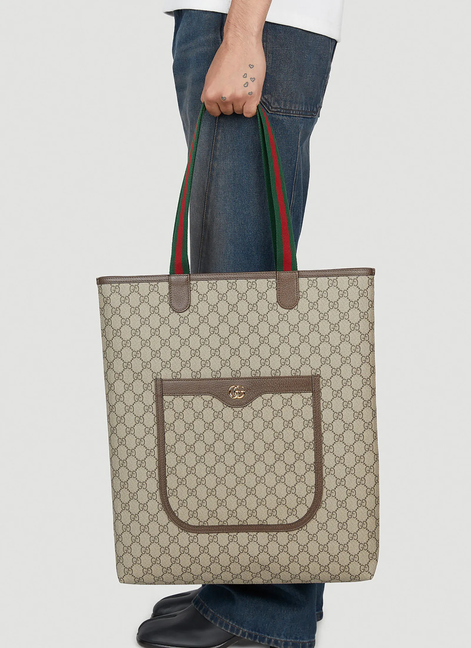 Men Gucci Tote Bags^Ophidia Gg Small Tote Bag