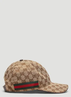 Men Gucci Hats^Original Gg Canvas Web Baseball Cap