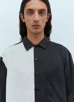 Men Song for the Mute Shirts^Oversized Colour Block Shirt