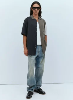 Men Song for the Mute Shirts^Oversized Colour Block Shirt