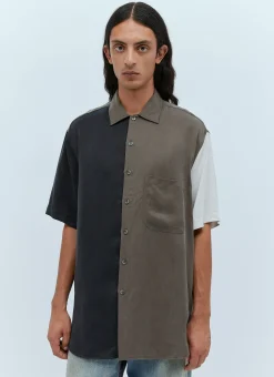 Men Song for the Mute Shirts^Oversized Colour Block Shirt