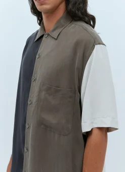 Men Song for the Mute Shirts^Oversized Colour Block Shirt