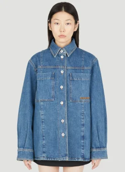 Oversized Denim Overshirt>Burberry Online