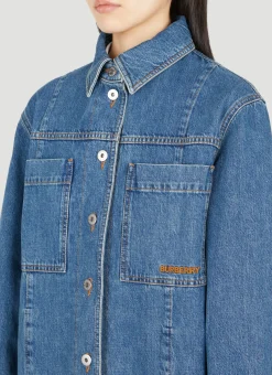 Oversized Denim Overshirt></noscript>Burberry Online