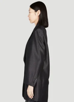 Oversized Metal Effect Blazer><noscript><img width=