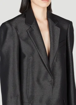 Oversized Metal Effect Blazer><noscript><img width=