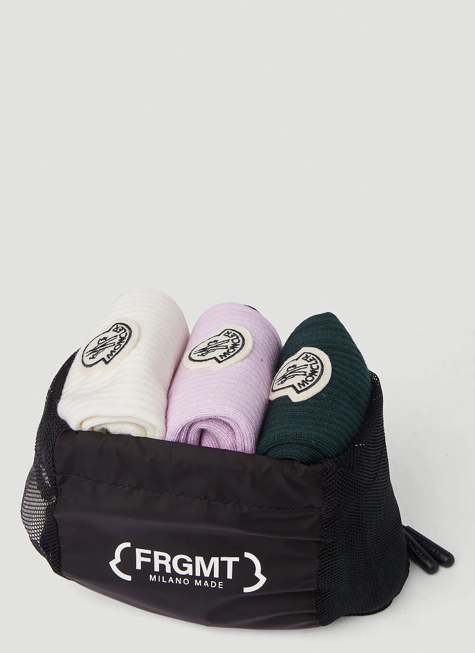 Men 7 Moncler FRGMT Hiroshi Fujiwara Socks^Pack Of Three Logo Patch Socks