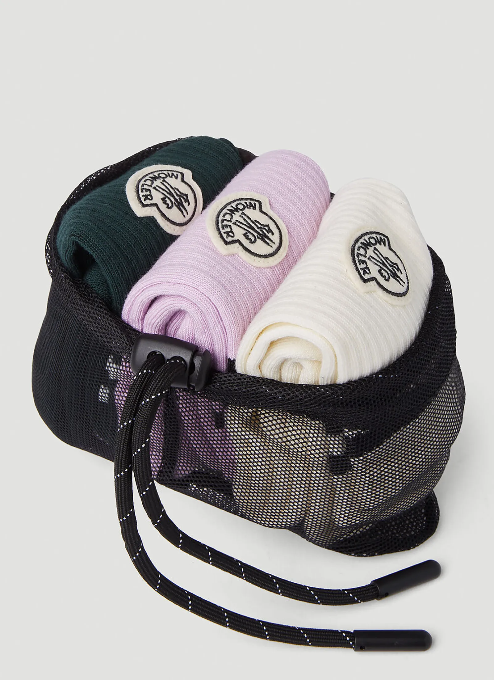 Men 7 Moncler FRGMT Hiroshi Fujiwara Socks^Pack Of Three Logo Patch Socks