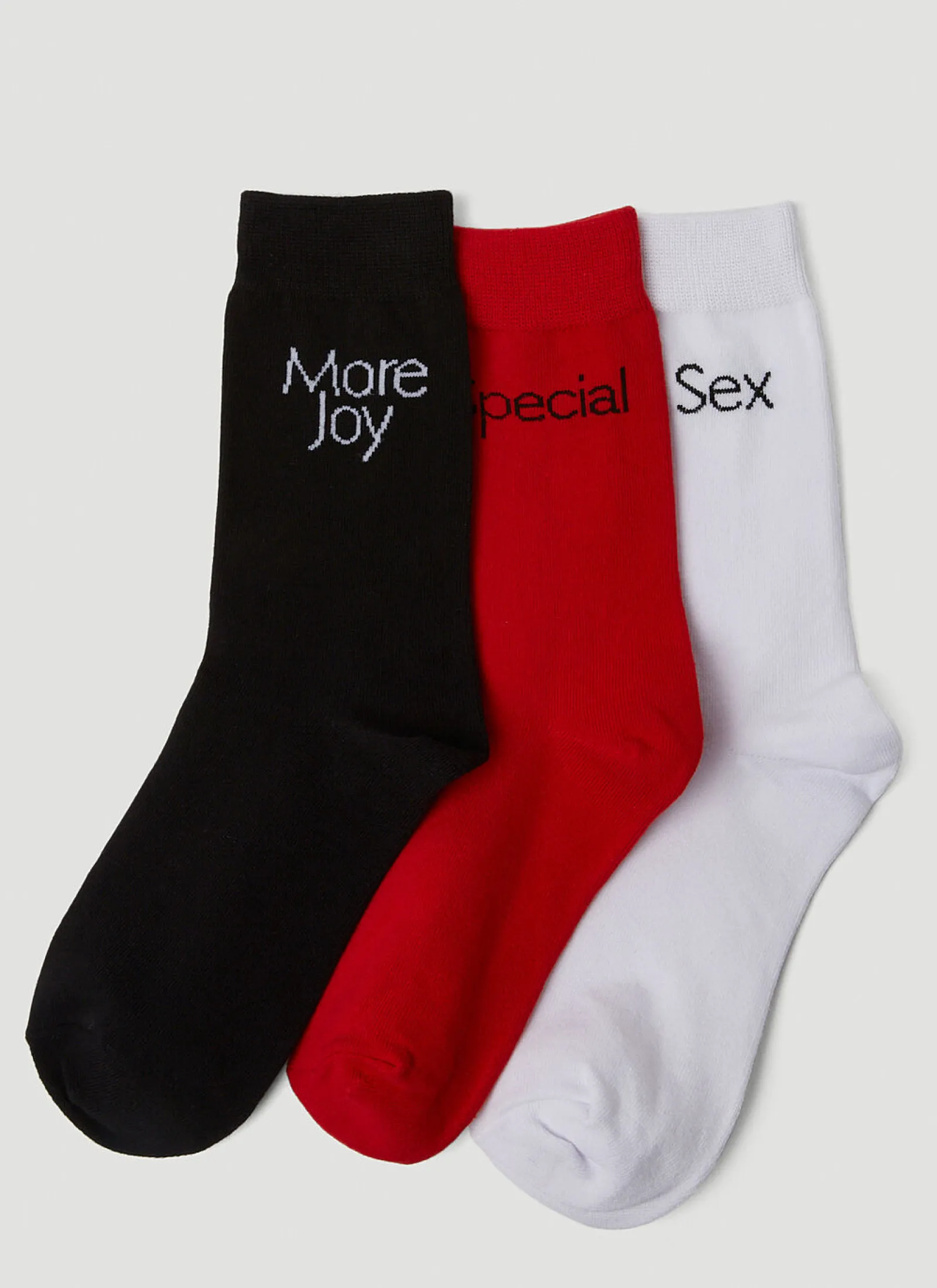 Men More Joy Socks^Pack Of Three Slogan Socks