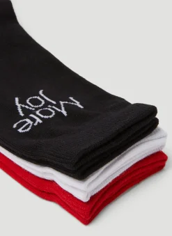 Men More Joy Socks^Pack Of Three Slogan Socks