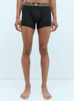 Men Versace Underwear^Pack Of Two Greca Border Briefs