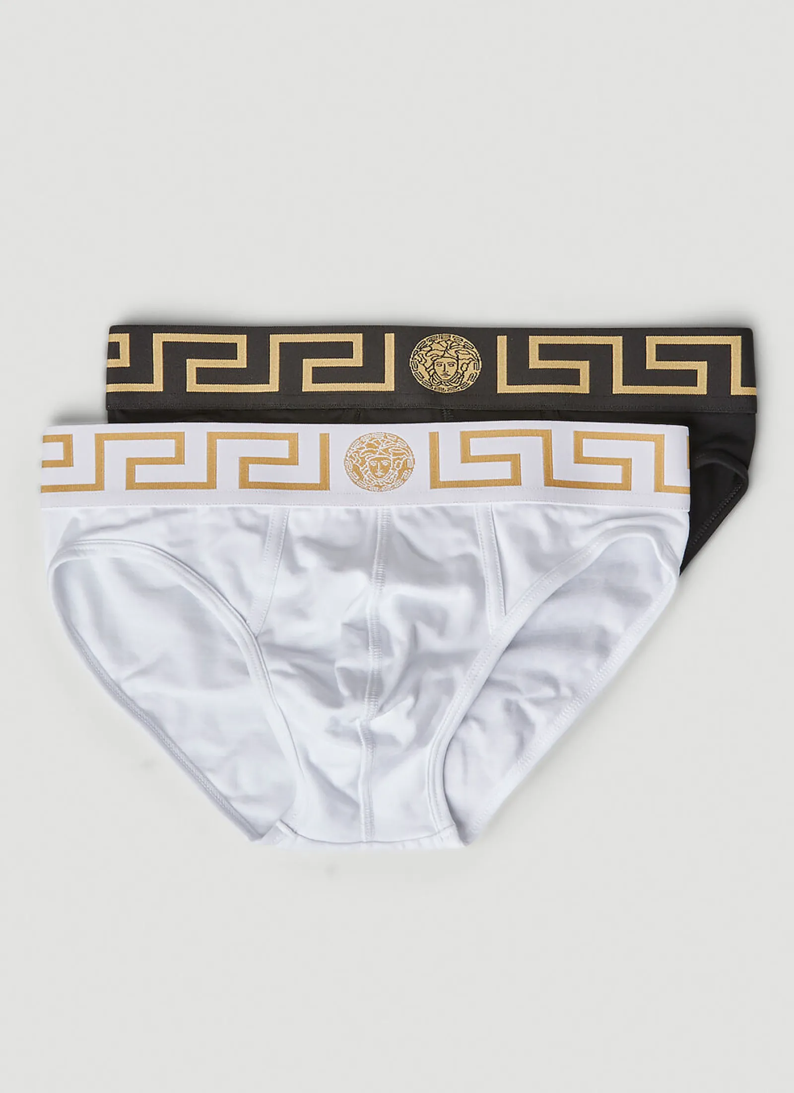 Men Versace Underwear^Pack Of Two Greca Border Briefs