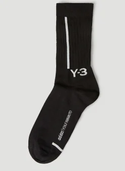 Men Y-3 Socks^Pack Of Two Logo Intarsia Socks