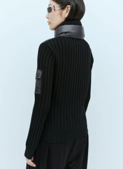 Padded Wool Cardigan><noscript><img width=