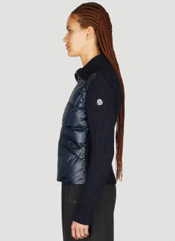 Padded Wool Cardigan><noscript><img width=